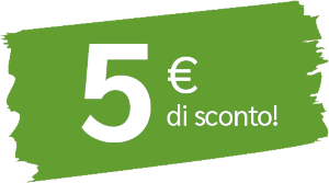 5 euro di sconto sul primo ordine